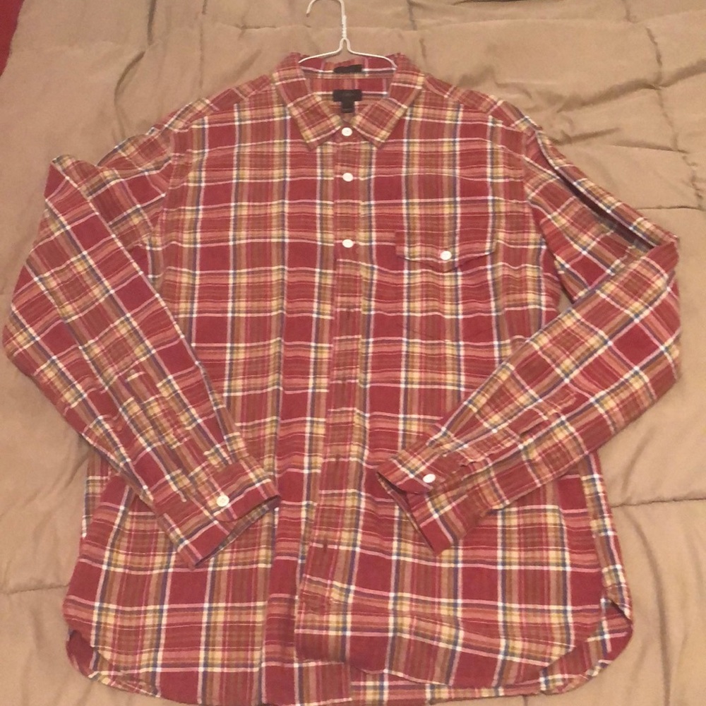 J. Crew plaid button-down shirt